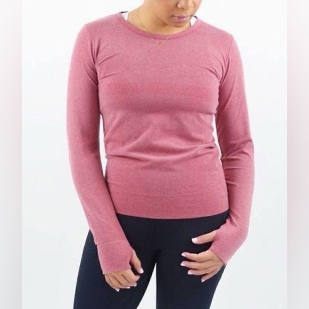 Zyia Active Red Heather Performance Longsleeve Tee